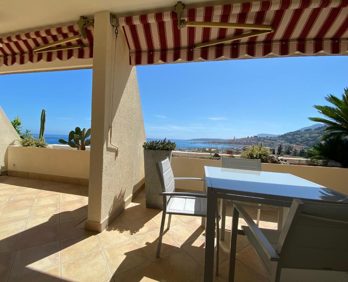 Апартаменти Mansfield Vue Carte Postale Terrasse Piscine Calme Port A 200M A Pied Мантон Екстер'єр фото